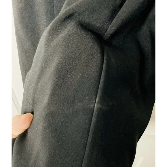 Vtg A Byer Dress 9 Short Formal Fairy Goth Bow Coquette Black Lace Ribbing Slit - Picture 5 of 15